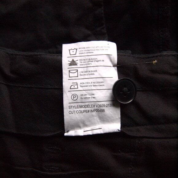 Black Chino Shorts High Rise by Vince Size 2 Flat Front with Pockets - Picture 12 of 14